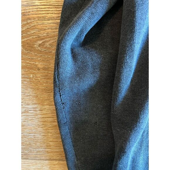 Y2K Polo Ralph Lauren Mens Gray 1/4 Zip Mock Neck Ribbed Sweater Size Large - Picture 4 of 4